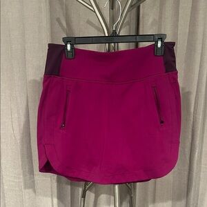 Athleta Fairway 16 inch Skort in Deep Magenta and Plum